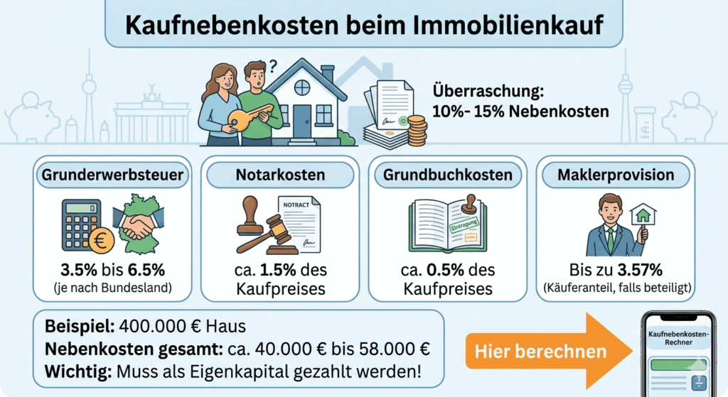 Kaufnebenkosten Immobilien berechnen