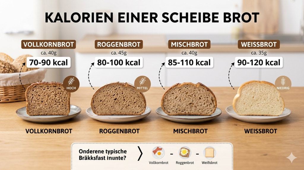 Kalorien einer Scheibe Brot 
