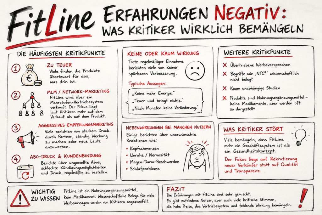 FitLine Erfahrungen negativ