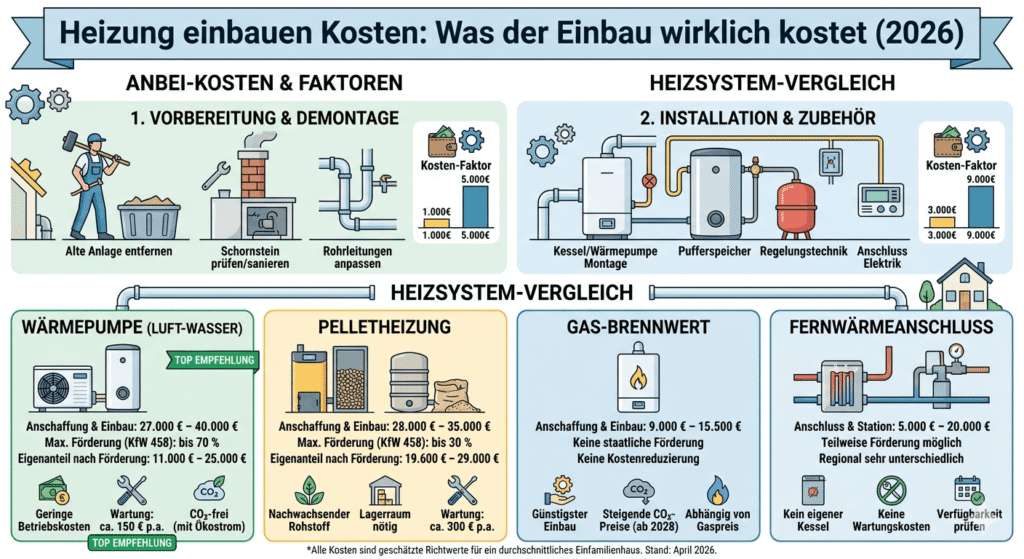 Heizung einbauen Kosten 