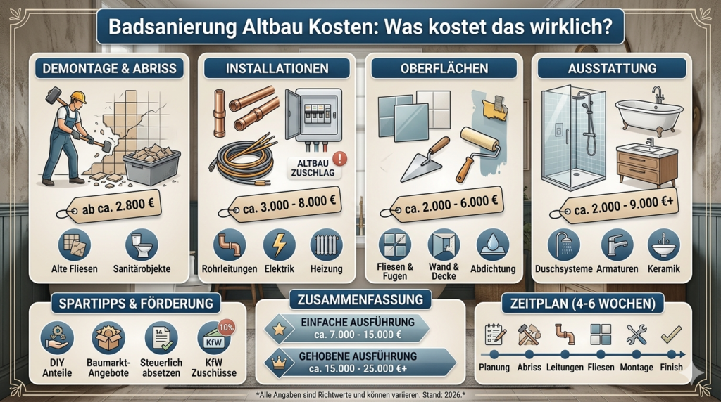 Badsanierung Altbau Kosten