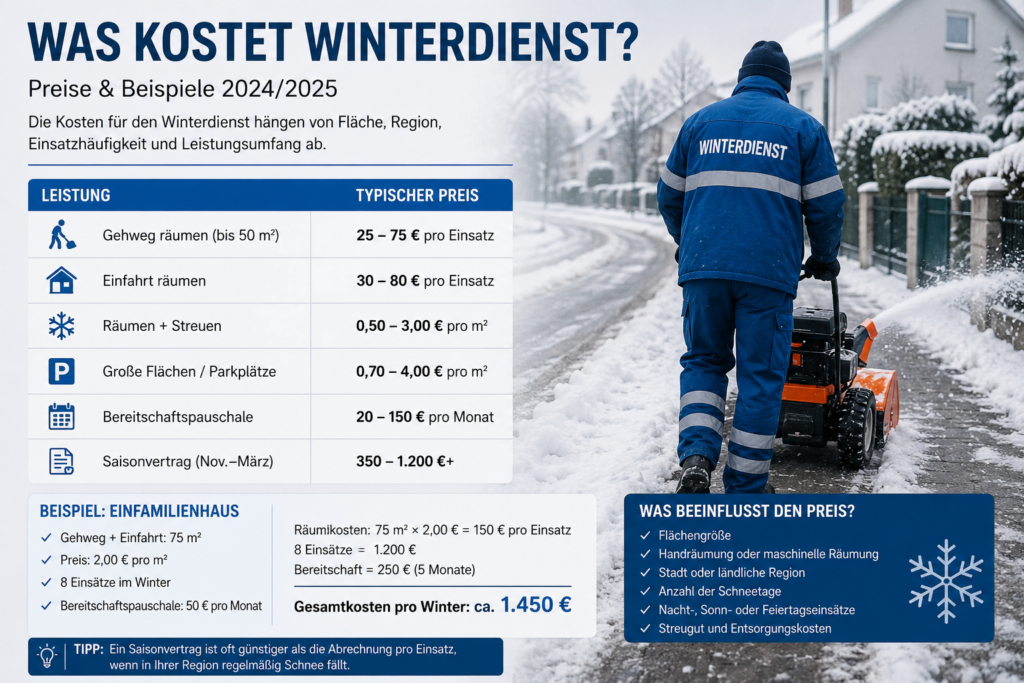 Was kostet Winterdienst? 