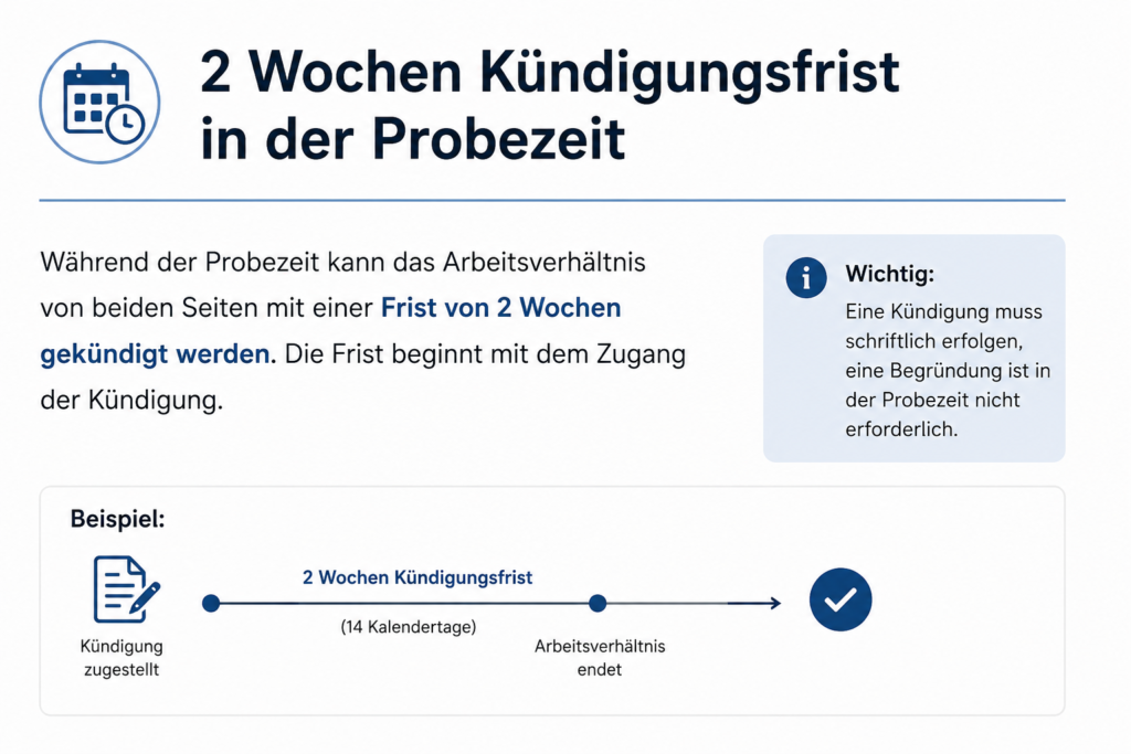 was bedeutet 2 wochen kündigungsfrist in der probezeit