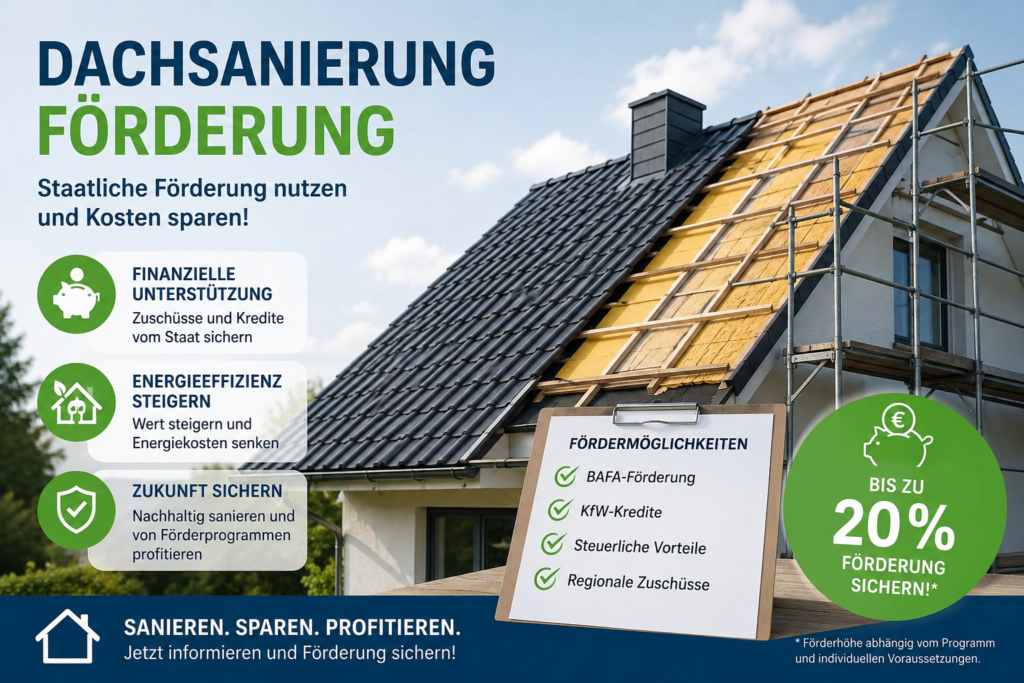 Dachsanierung Förderung 