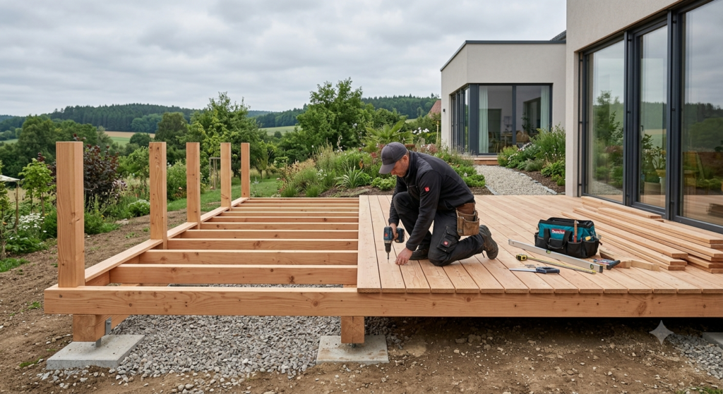 Terrasse aus Holz bauen