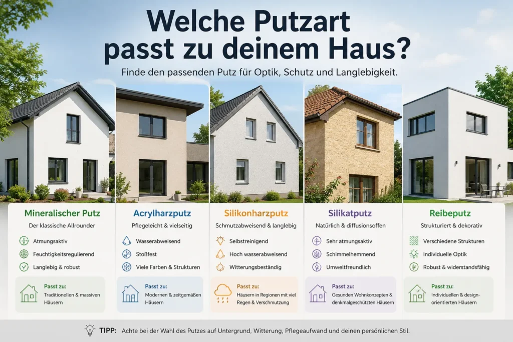 Welche Putzart passt zu deinem Haus?