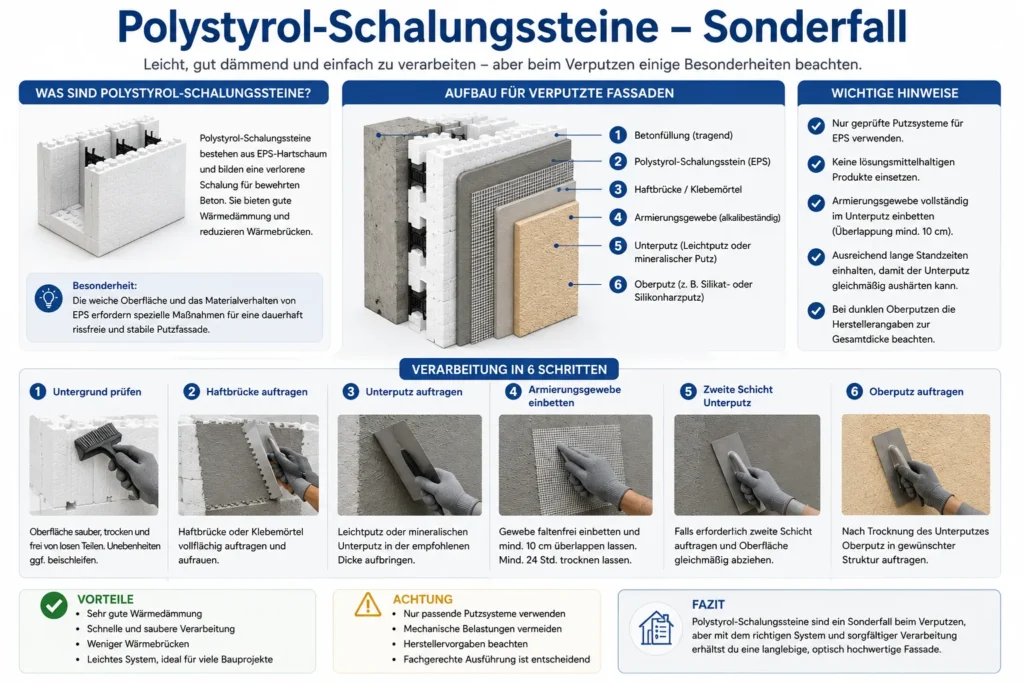 Polystyrol-Schalungssteine – Sonderfall
