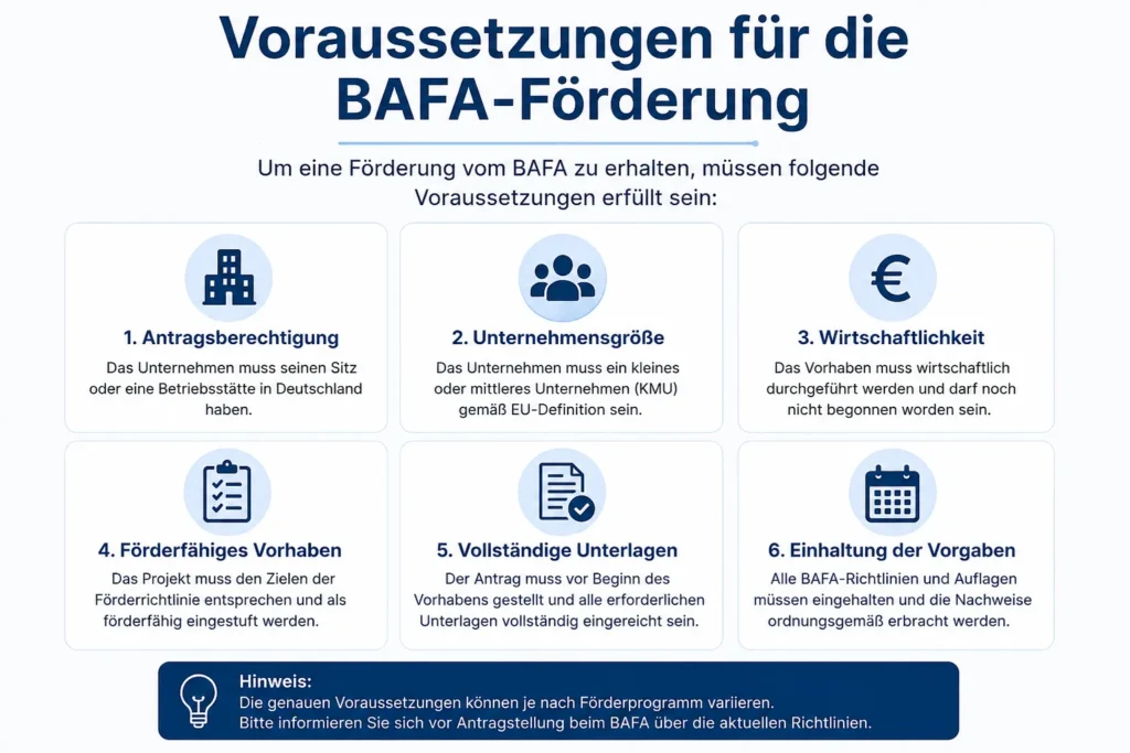 Voraussetzungen für die BAFA-Förderung