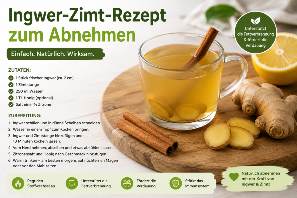 Ingwer-Zimt-Rezept zum Abnehmen