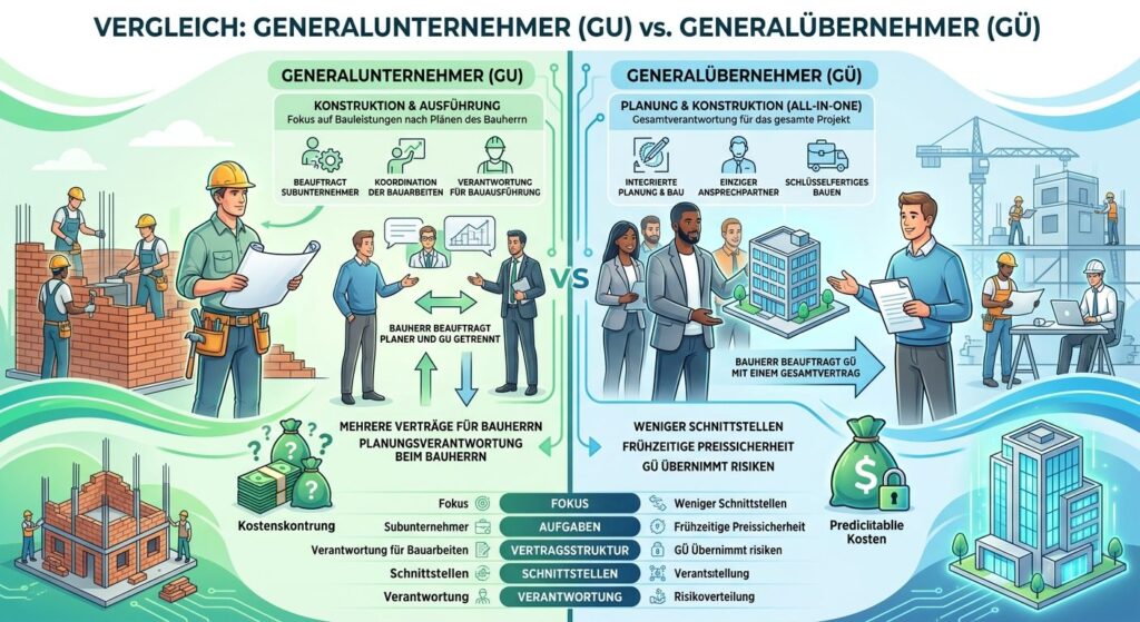 Generalunternehmer vs. Generalübernehme
