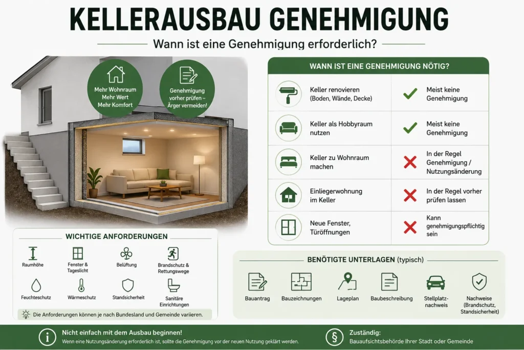 Kellerausbau Genehmigung