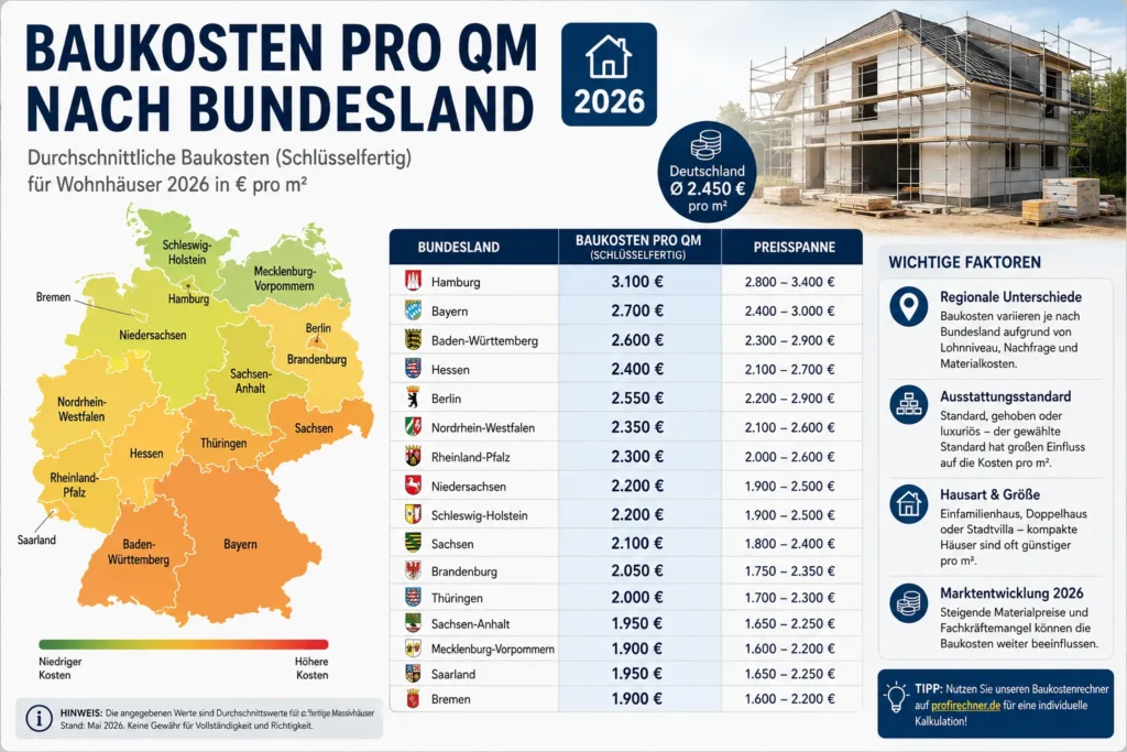 Baukosten nach Bundesland 
