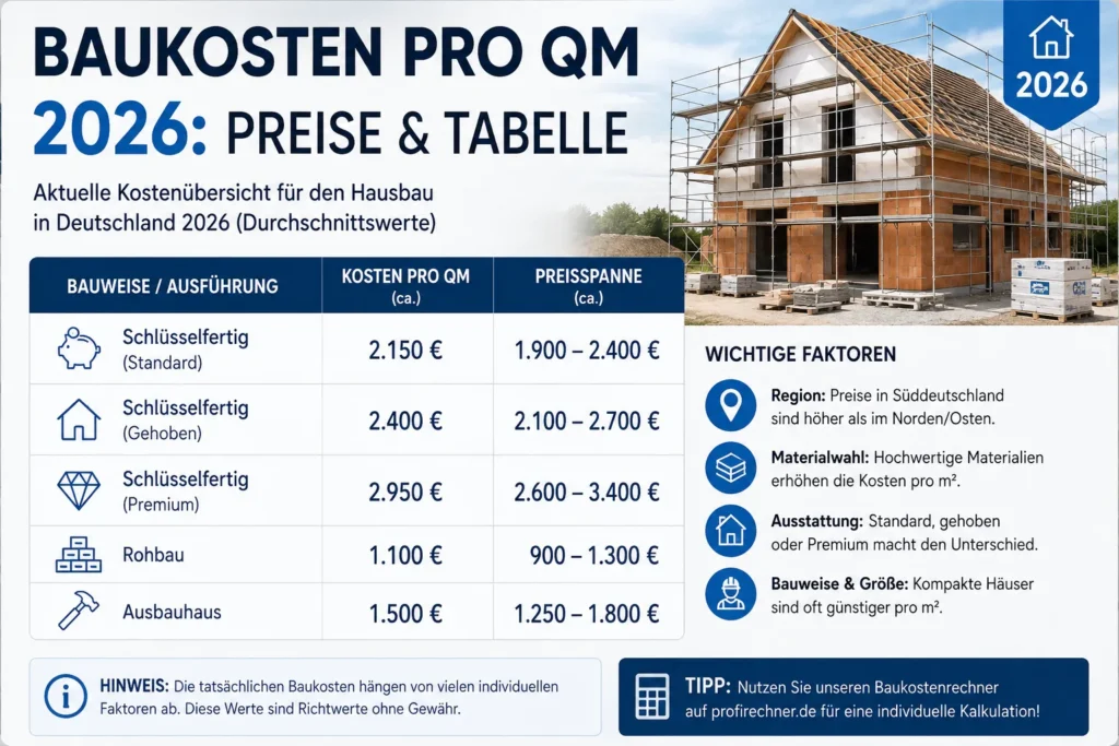 Baukosten pro qm 