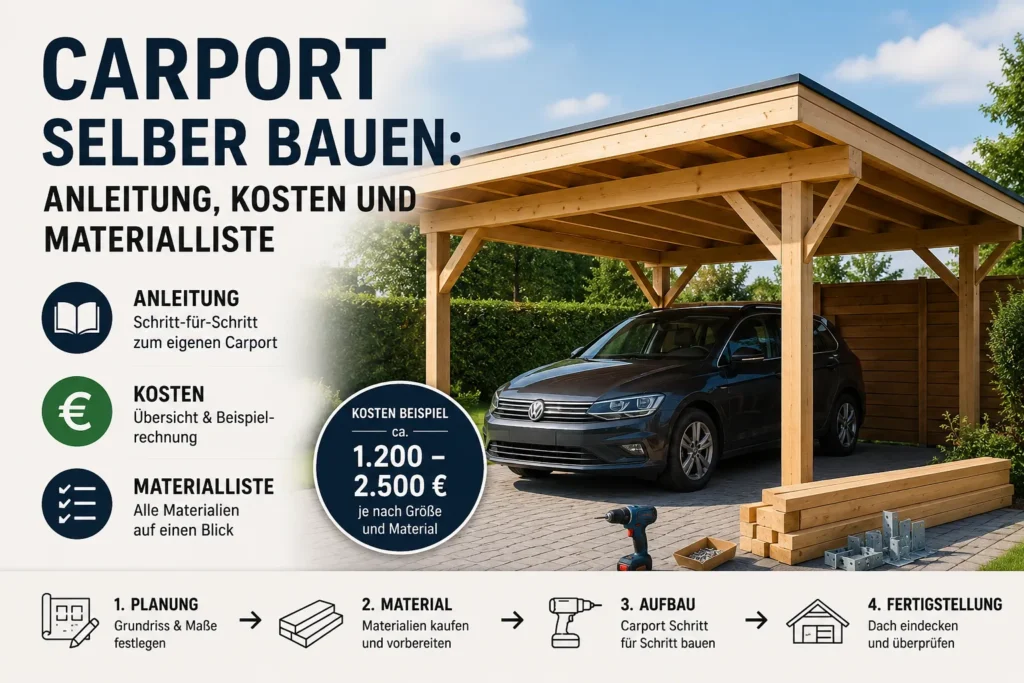 Carport selber bauen Anleitung