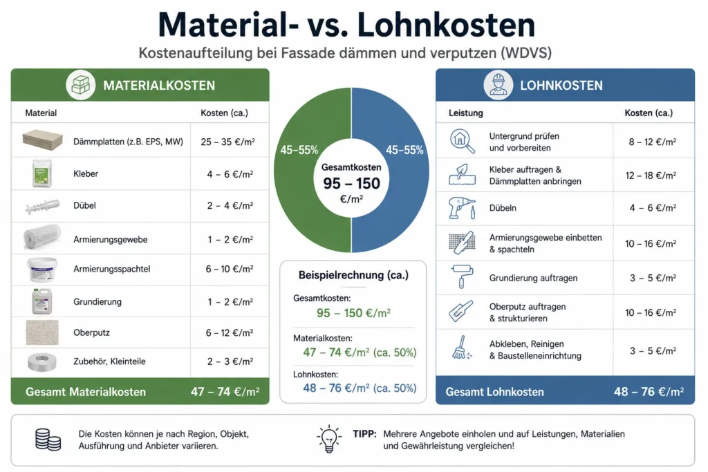 Material- vs. Lohnkosten