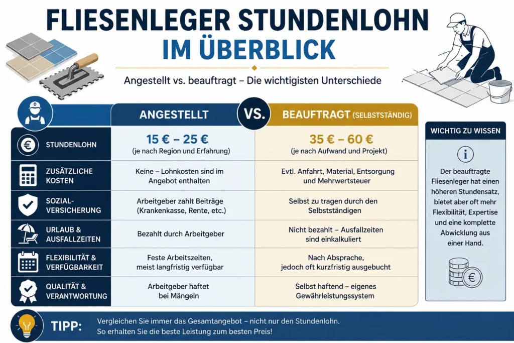 Angestellt vs. beauftragt