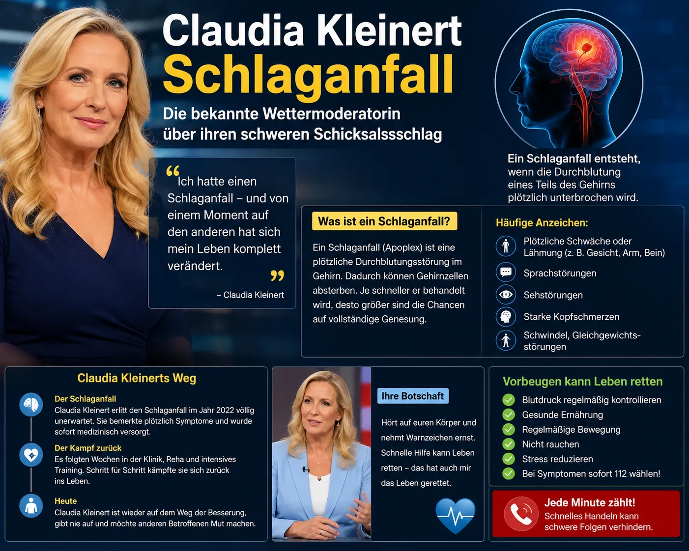 Claudia Kleinert Schlaganfall