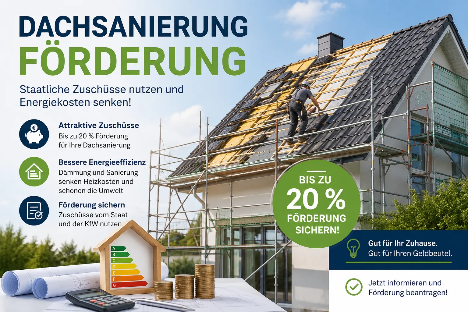 Dachsanierung Förderung