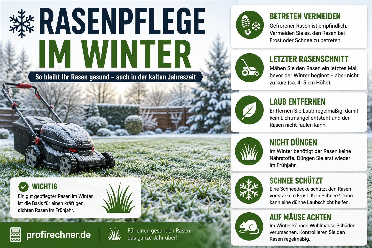 Rasenpflege im Winter