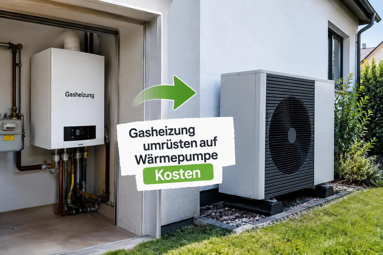 Gasheizung auf Wärmepumpe umrüsten: Kosten im Vergleich